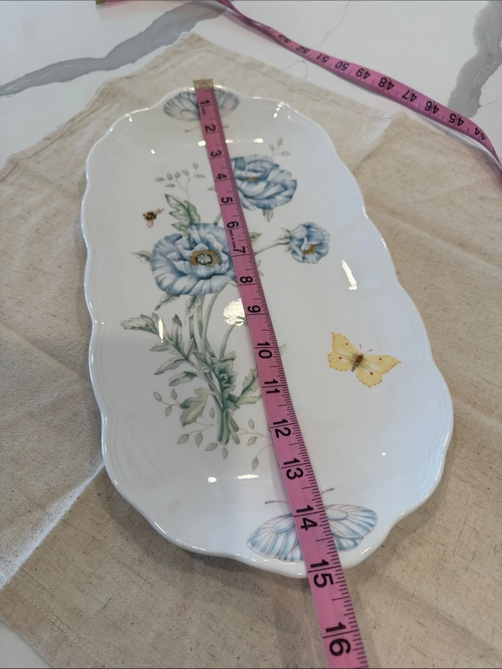 Lenox Butterfly Meadow Oblong Sandwich Tray, 14 3/4